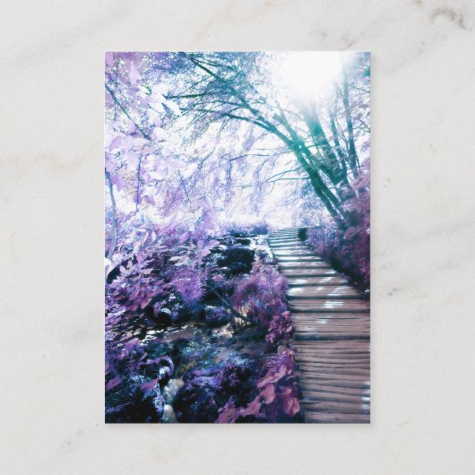 魅了された道のコメントカード 名刺 (裏面)