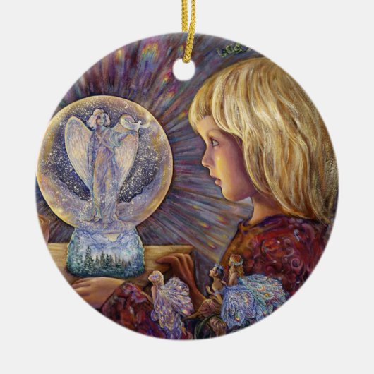 魅了された雪の地球の休日2017のオーナメント セラミックオーナメント (正面)