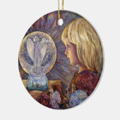 魅了された雪の地球の休日2017のオーナメント セラミックオーナメント (左)