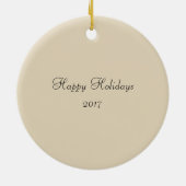 魅了された雪の地球の休日2017のオーナメント セラミックオーナメント (裏面)