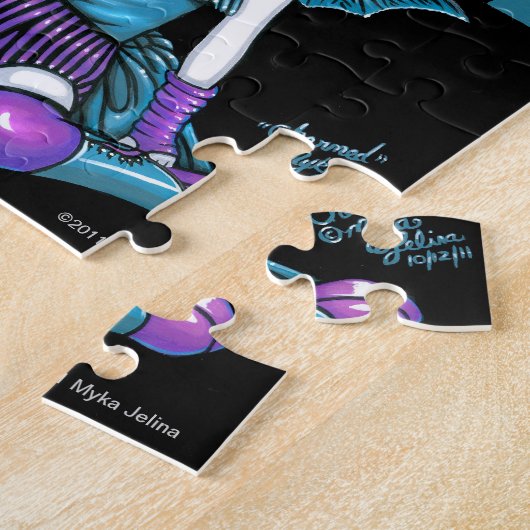 "魅了された"ゴシック様式オートクチュールの魔法の妖精のパズル ジグソーパズル (側面)