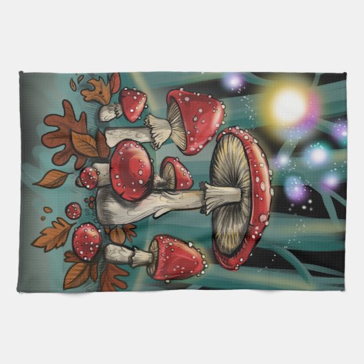 魅了されたToadstools キッチンタオル (横)