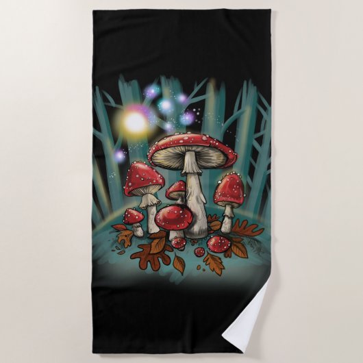 魅了されたToadstools ビーチタオル (正面)