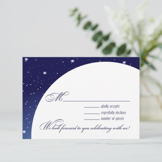 魅了されるRSVPの応答を結婚する夜を均等にします 出欠カード (スタンド正面)