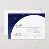 魅了されるRSVPの応答を結婚する夜を均等にします 出欠カード (正面/裏面)