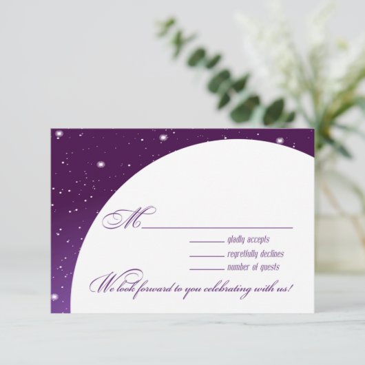 魅了されるRSVPの応答を結婚する夜を均等にします 出欠カード (スタンド正面)