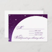 魅了されるRSVPの応答を結婚する夜を均等にします 出欠カード (正面/裏面)