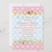 魅了します、かわいらしいプリンセスの誕生日の招待状 招待状 (正面)