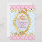 魅了します、かわいらしいプリンセスの誕生日の招待状 招待状 (裏面)