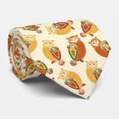 魅了します、秋色のかわいいフクロウ ネクタイ (ロール)