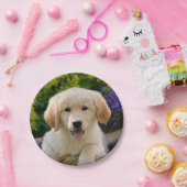 魅了のGoldie犬の子犬のポートレート、パーティー ペーパープレート (パーティー)