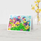 魅了分野の水彩画の芸術の挨拶状 カード (黄色い花)