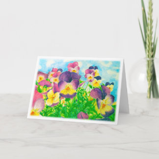 魅了分野の水彩画の芸術の挨拶状 カード