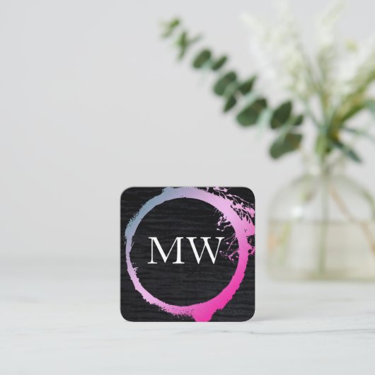 魅力に満ちたフェイクビロード スクエア名刺 (スタンド正面)