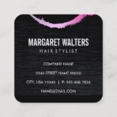 魅力に満ちたフェイクビロード スクエア名刺 (裏面)