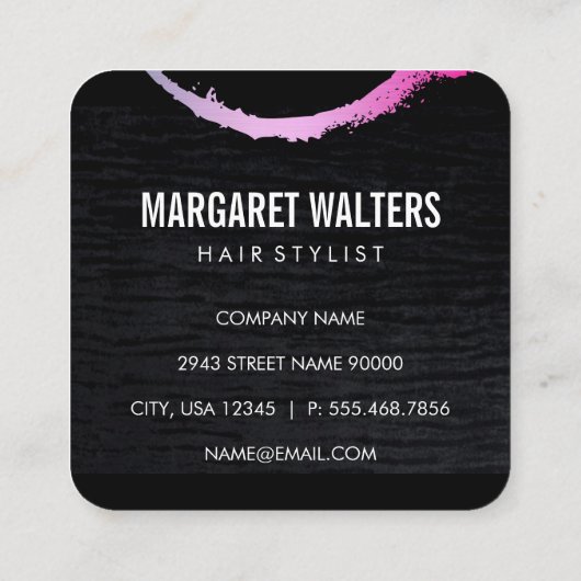 魅力に満ちたフェイクビロード スクエア名刺 (裏面)