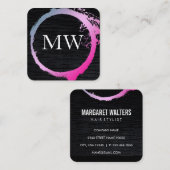 魅力に満ちたフェイクビロード スクエア名刺 (正面/裏面)