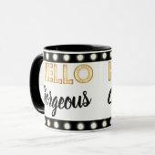 魅力のこんにちは豪華なコーヒー・マグ マグカップ (正面左)