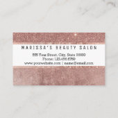 魅力のばら色の金ゴールドのグリッターの網のロイヤリティの割引穿孔器 ロイヤリティカード (裏面)