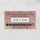魅力のばら色の金ゴールドのグリッターの網のロイヤリティの割引穿孔器 ロイヤリティカード (正面)