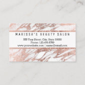 魅力のばら色の金ゴールドの白い大理石のロイヤリティの割引穿孔器 ロイヤリティカード (裏面)