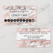 魅力のばら色の金ゴールドの白い大理石のロイヤリティの割引穿孔器 ロイヤリティカード (正面/裏面)