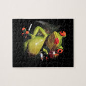 魅力のカエルの煙 ジグソーパズル (横)