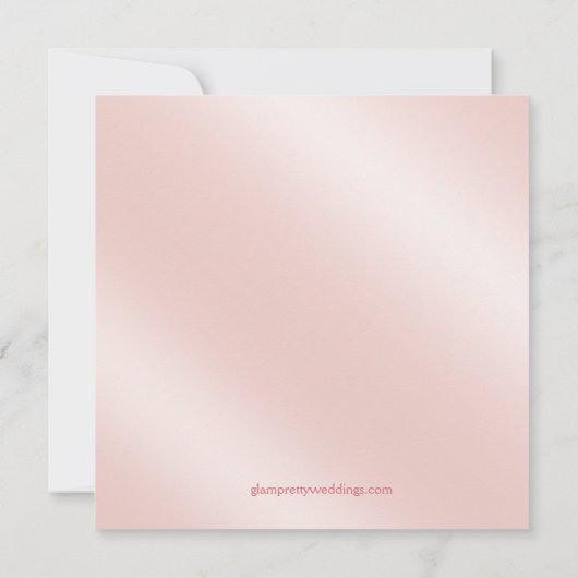 魅力のグリッターの豪華な保存日付の氷ったピンク セーブザデート (裏面)