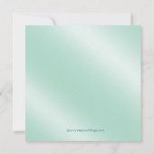 魅力のグリッターの豪華な保存日付|のミント セーブザデート (裏面)