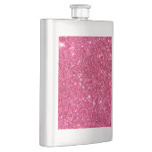 魅力のショッキングピンクのグリッター フラスク (右)