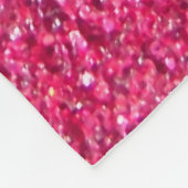 魅力のショッキングピンクのグリッター フリースブランケット (角)