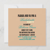 魅力のプールの水着のレトロのバチェロレッテ 招待状 (裏面)