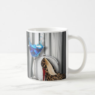 魅力のマルティーニのカクテルパーティーの女の子のstilletos コーヒーマグカップ