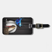 魅力のマルティーニのカクテルパーティーの女の子のstilletos ラゲッジタグ (正面横)