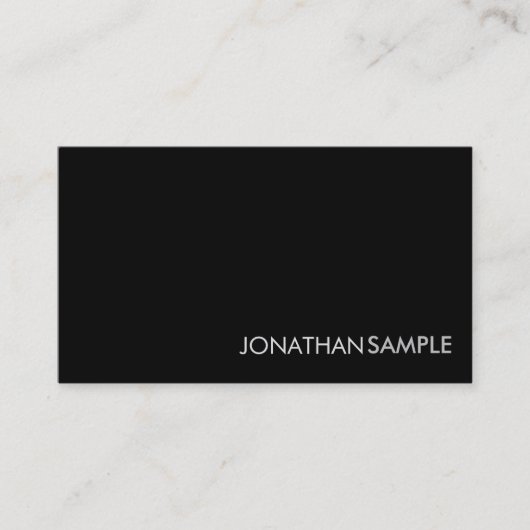 魅力のモダンなデザインの白黒の贅沢の平野 名刺 (正面)