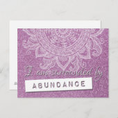 魅力の法則お金の富ヨガマインドフル引用文 ポストカード (正面/裏面)