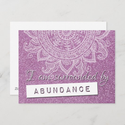 魅力の法則お金の富ヨガマインドフル引用文 ポストカード (正面/裏面)