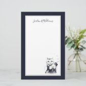 魅力猫は|あなたの名前を加えます 便箋 (スタンド正面)