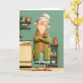 魅力的おばあちゃん カード (黄色い花)