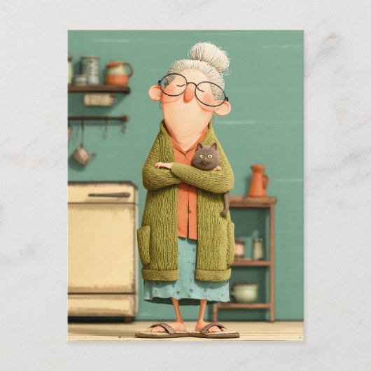 魅力的おばあちゃん シーズンポストカード (正面)