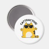 魅力的おもしろいな猫パン マグネット (正面/裏面)