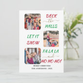 魅力的おもしろい三カラフル枚クリスマス シーズンカード (スタンド正面)