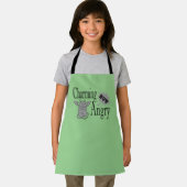 魅力的しかし怒て小さな悪魔の猫のおもしろい引用文 エプロン (インサイチュ)