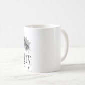 魅力的しかし怒て小さな悪魔の猫のおもしろい引用文 コーヒーマグカップ (正面右)