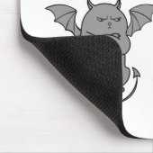 魅力的しかし怒て小さな悪魔の猫のおもしろい引用文 マウスパッド (コーナー)