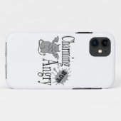 魅力的しかし怒て小さな悪魔の猫のおもしろい引用文 Case-Mate iPhoneケース (裏面(横))