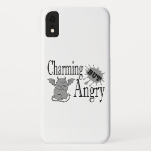 魅力的しかし怒て小さな悪魔の猫のおもしろい引用文 iPhone XRケース