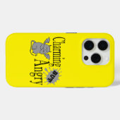 魅力的しかし怒て小さな悪魔の猫のおもしろい引用文 Case-Mate iPhoneケース (裏面 (横))