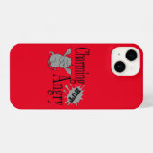 魅力的しかし怒て小さな悪魔の猫のおもしろい引用文 iPhoneケース (裏面横)