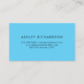 魅力的でスタイリッシュなティール(緑がかった色)、ターコイズおよびのどの金ゴールド 名刺 (裏面)